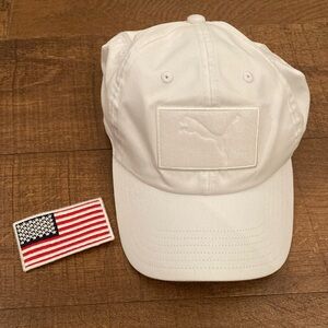 Puma Volition Removable USA Flag Patch Adjustable Hat Golf Sporty Streetwear